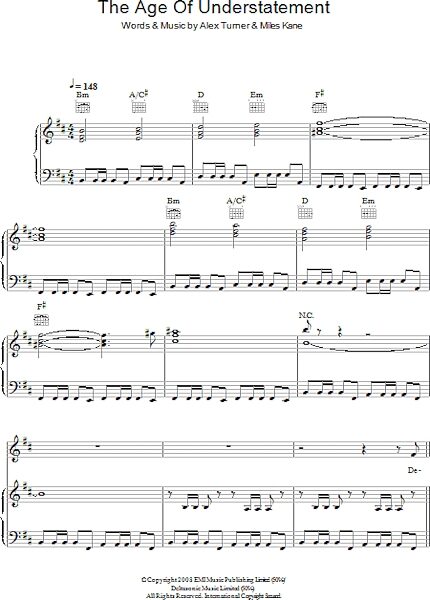open zoom image for The Age Of The Understatement - Piano/Vocal/Guitar, New, Main