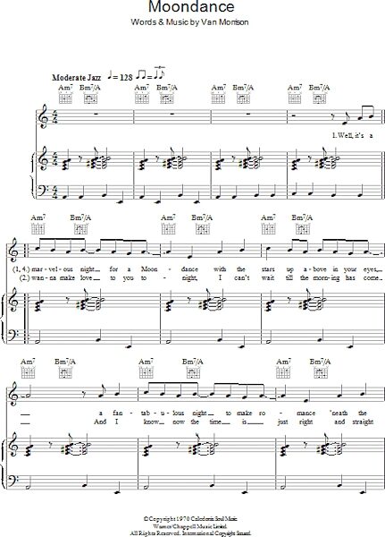 open zoom image for Moondance - Piano/Vocal/Guitar, New, Main