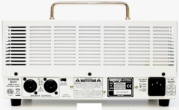 open zoom image for Orange BT1000H Terror Bass 1000 Amplifier Head with Gig Bag (1000 Watts), Rear