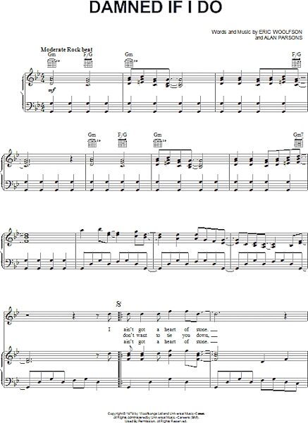 open zoom image for Damned If I Do - Piano/Vocal/Guitar, New, Main