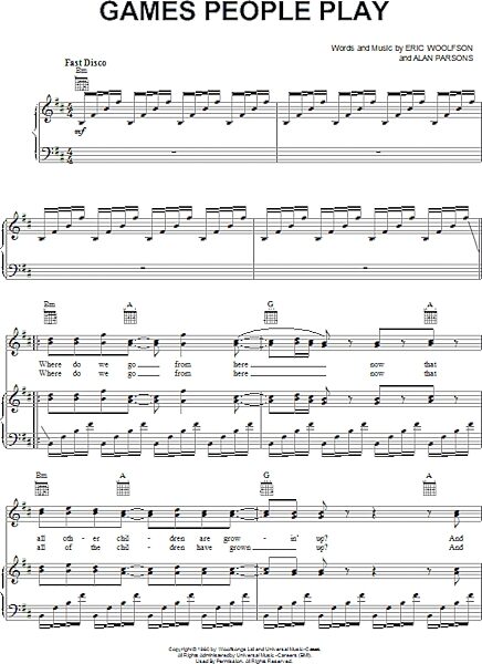 open zoom image for Games People Play - Piano/Vocal/Guitar, New, Main