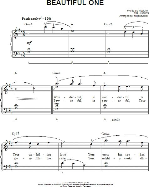 open zoom image for Beautiful One - Easy Piano, New, Main