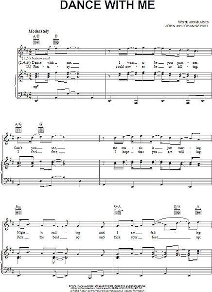 open zoom image for Dance With Me - Piano/Vocal/Guitar, New, Main