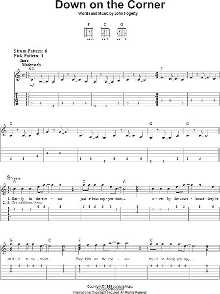 open zoom image for Down On The Corner - Easy Guitar with TAB, New, Main
