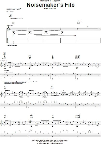 open zoom image for Noisemaker's Fife - Guitar TAB, New, Main
