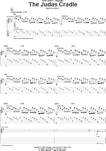 open zoom image for The Judas Cradle - Guitar TAB, New, Main