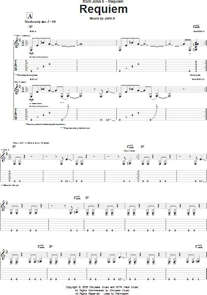 open zoom image for Requiem - Guitar TAB, New, Main