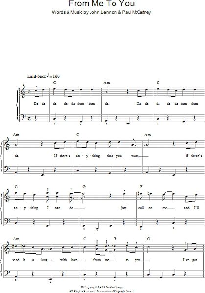 open zoom image for From Me To You - Easy Piano, New, Main