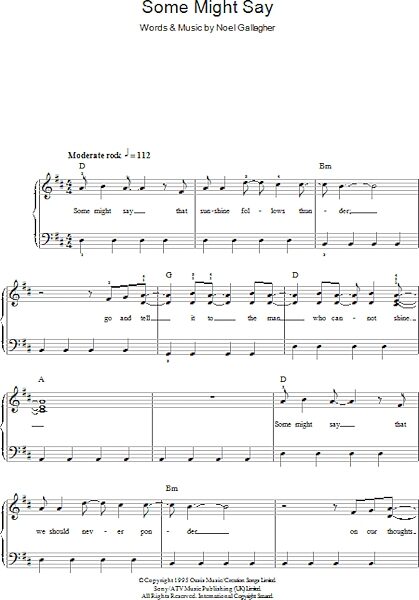open zoom image for Some Might Say - Easy Piano, New, Main