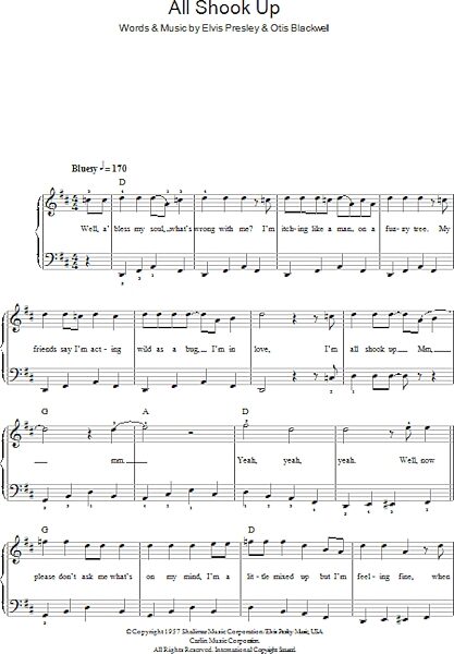 open zoom image for All Shook Up - Easy Piano, New, Main