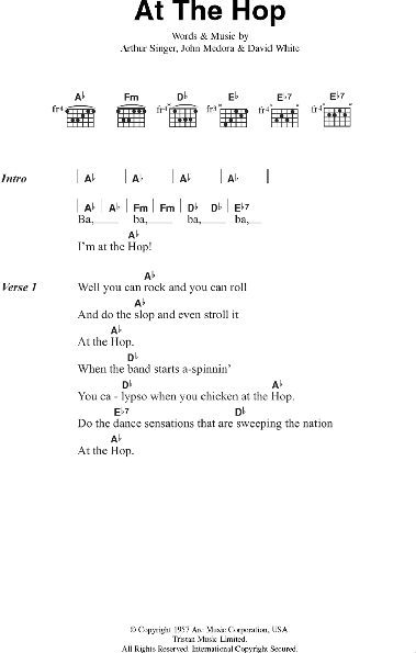 open zoom image for At The Hop - Piano/Vocal/Guitar, New, Main