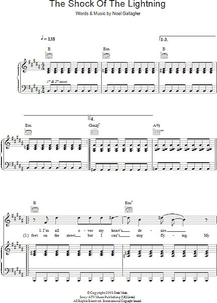 open zoom image for The Shock Of The Lightning - Piano/Vocal/Guitar, New, Main