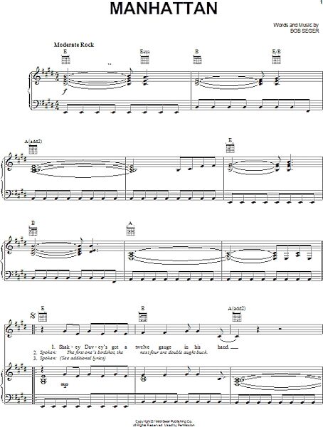 open zoom image for Manhattan - Piano/Vocal/Guitar, New, Main