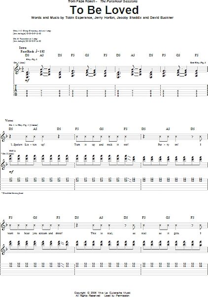 open zoom image for To Be Loved - Guitar TAB, New, Main