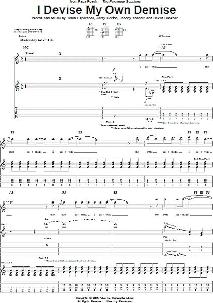open zoom image for I Devise My Own Demise - Guitar TAB, New, Main