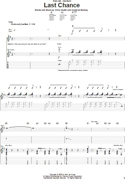 open zoom image for Last Chance - Guitar TAB, New, Main