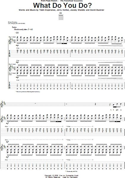 open zoom image for What Do You Do? - Guitar TAB, New, Main