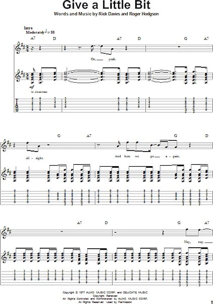 open zoom image for Give A Little Bit - Guitar Tab Play-Along, New, Main