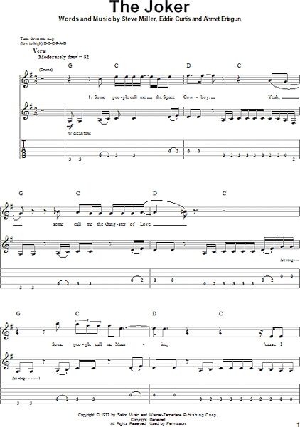 open zoom image for The Joker - Guitar Tab Play-Along, New, Main