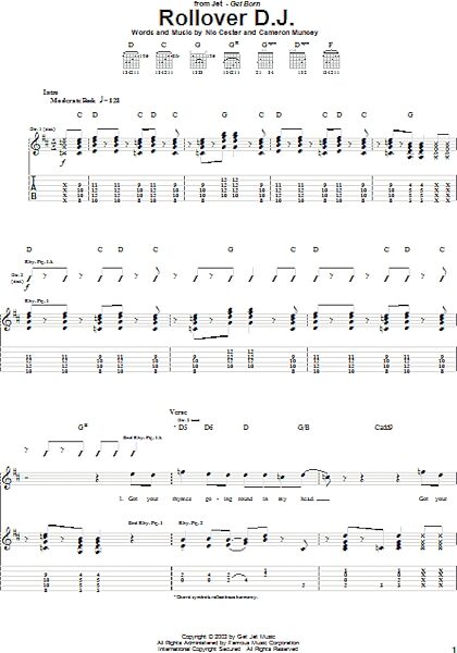 open zoom image for Rollover D.J. - Guitar TAB, New, Main