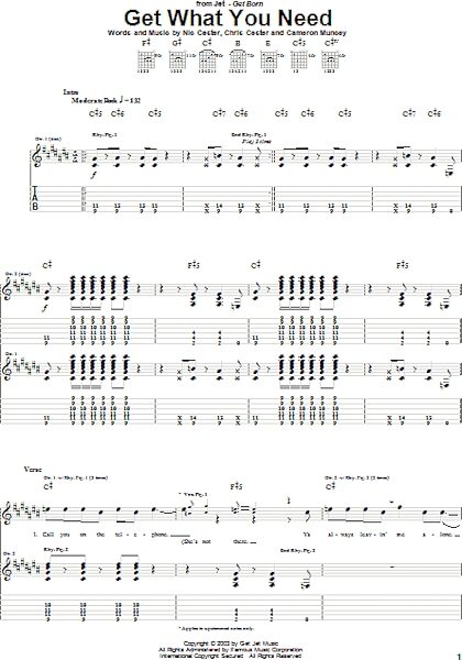 open zoom image for Get What You Need - Guitar TAB, New, Main