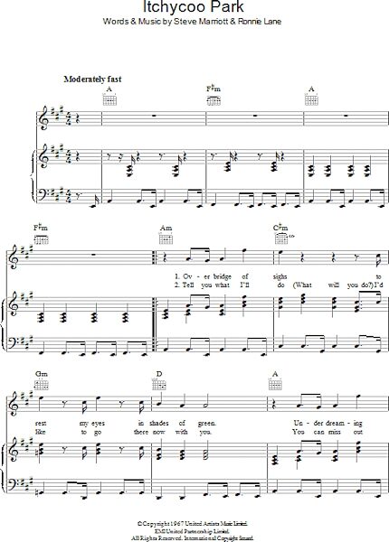 open zoom image for Itchycoo Park - Piano/Vocal/Guitar, New, Main