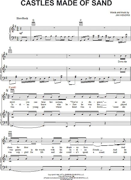 open zoom image for Castles Made Of Sand - Piano/Vocal/Guitar, New, Main