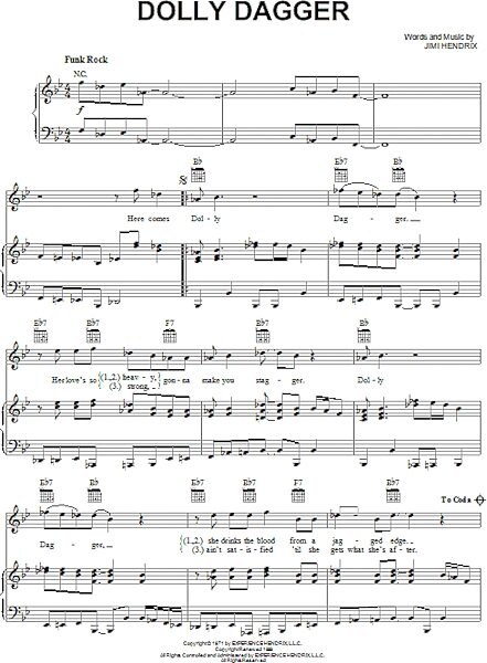 open zoom image for Dolly Dagger - Piano/Vocal/Guitar, New, Main