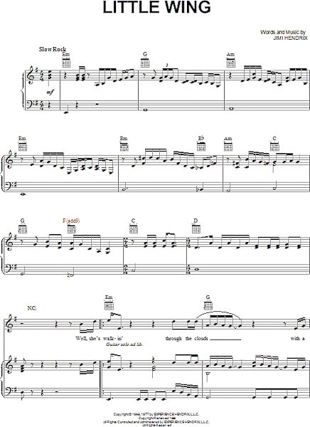 open zoom image for Little Wing - Piano/Vocal/Guitar, New, Main