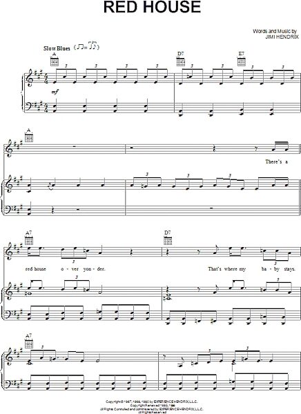 open zoom image for Red House - Piano/Vocal/Guitar, New, Main