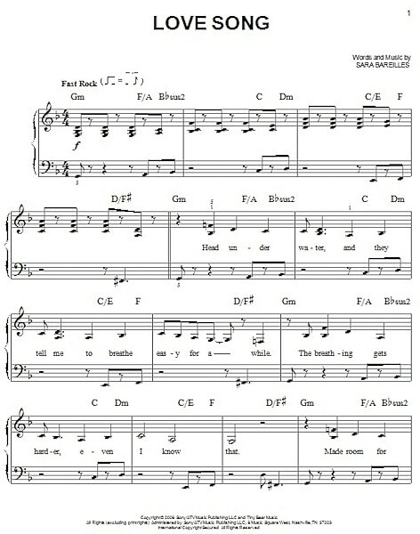 open zoom image for Love Song - Easy Piano, New, Main