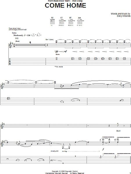 open zoom image for Come Home - Guitar TAB, New, Main
