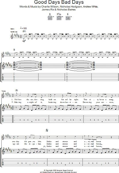 open zoom image for Good Days Bad Days - Guitar TAB, New, Main