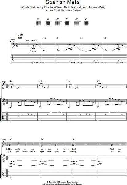 open zoom image for Spanish Metal - Guitar TAB, New, Main