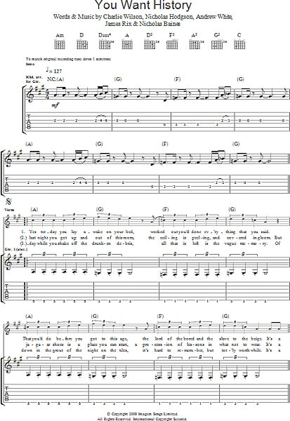 open zoom image for You Want History - Guitar TAB, New, Main