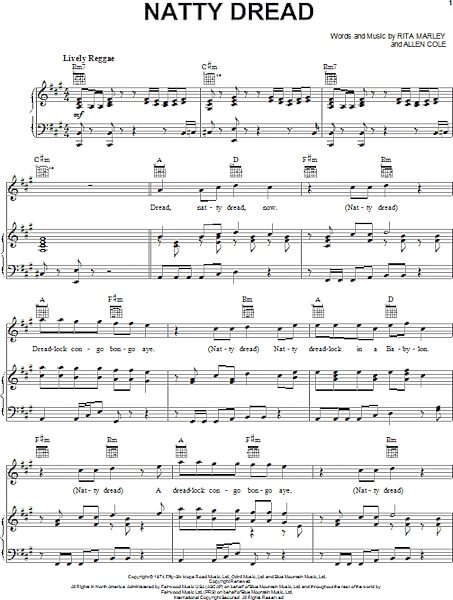open zoom image for Natty Dread - Piano/Vocal/Guitar, New, Main