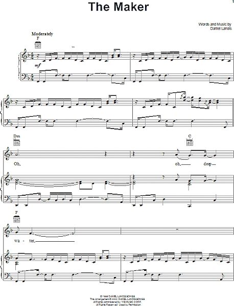 open zoom image for The Maker - Piano/Vocal/Guitar, New, Main