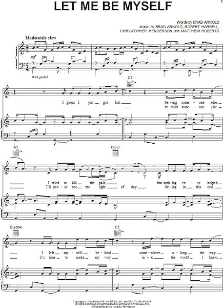 open zoom image for Let Me Be Myself - Piano/Vocal/Guitar, New, Main