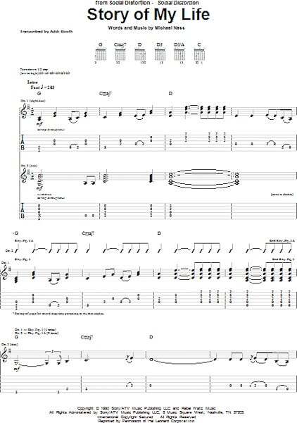 open zoom image for Story Of My Life - Guitar TAB, New, Main