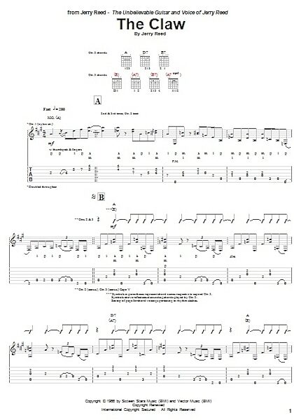 open zoom image for The Claw - Guitar TAB, New, Main