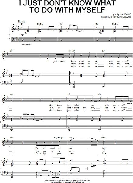 open zoom image for I Just Don't Know What To Do With Myself - Piano Vocal, New, Main