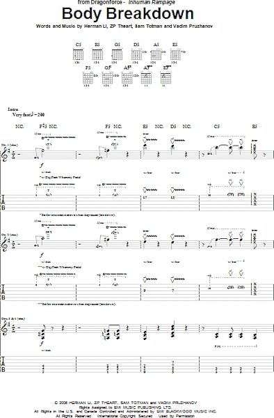 open zoom image for Body Breakdown - Guitar TAB, New, Main