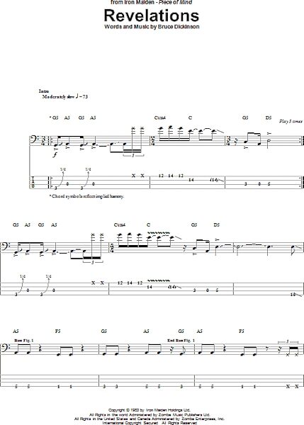 open zoom image for Revelations - Bass Tab, New, Main