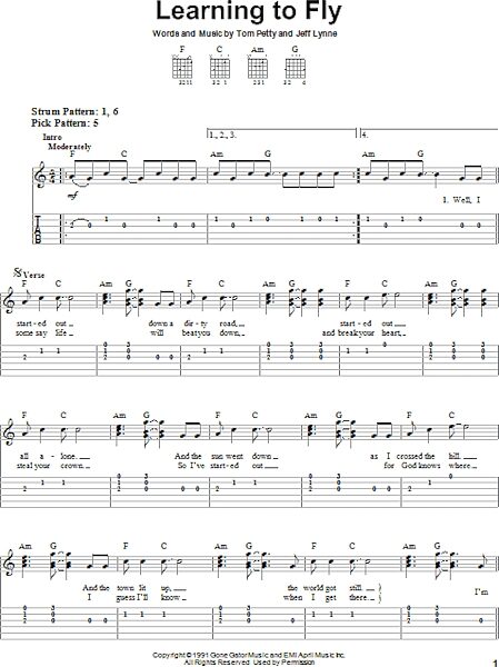 open zoom image for Learning To Fly - Easy Guitar with TAB, New, Main