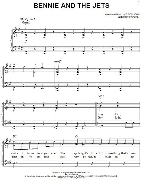 open zoom image for Bennie And The Jets - Easy Piano, New, Main