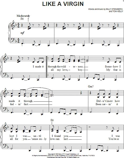open zoom image for Like A Virgin - Easy Piano, New, Main