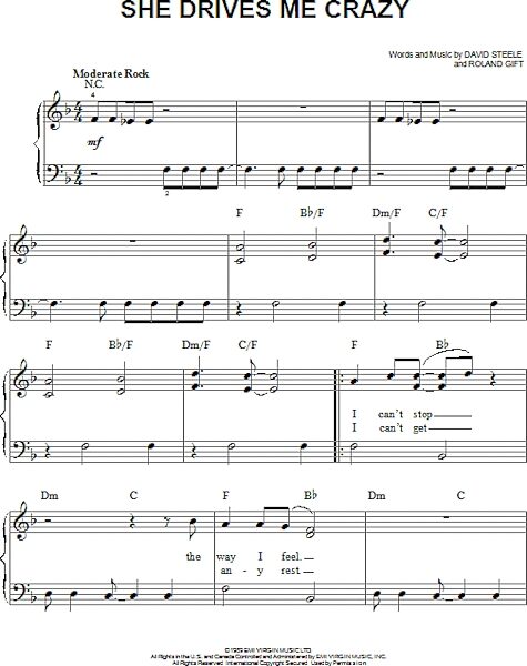 open zoom image for She Drives Me Crazy - Easy Piano, New, Main