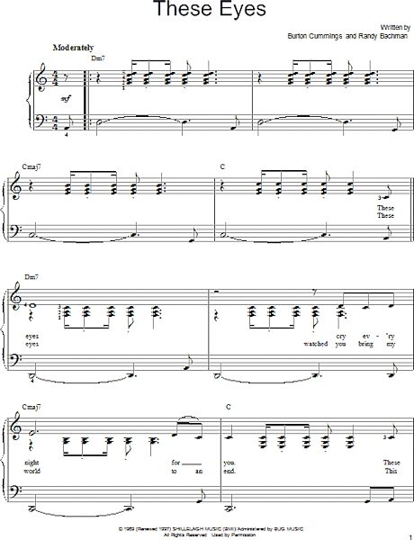 open zoom image for These Eyes - Easy Piano, New, Main