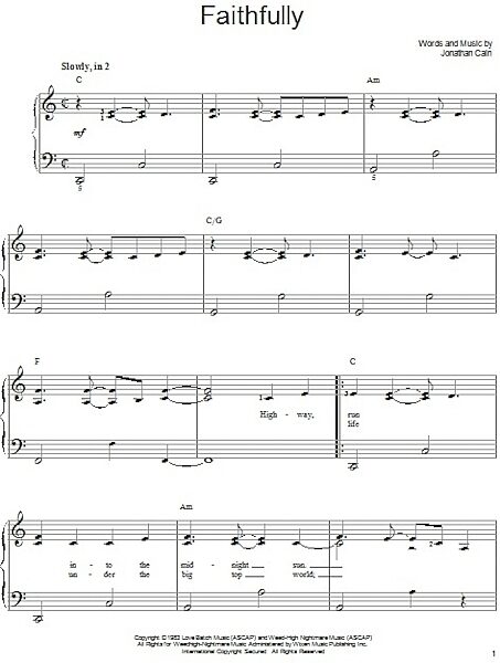 open zoom image for Faithfully - Easy Piano, New, Main