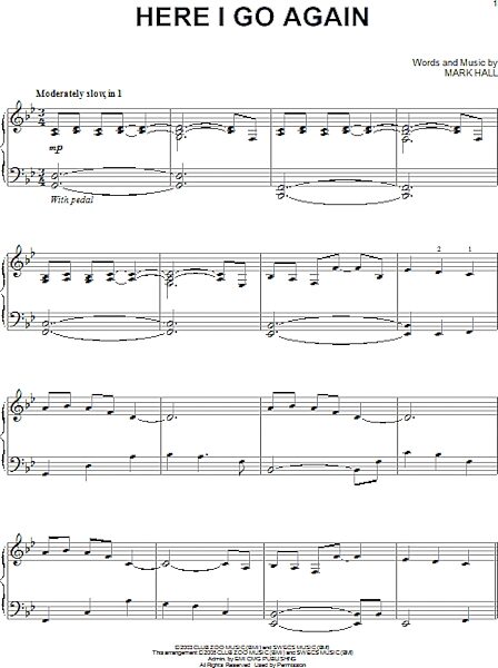 open zoom image for Here I Go Again - Piano Solo, New, Main
